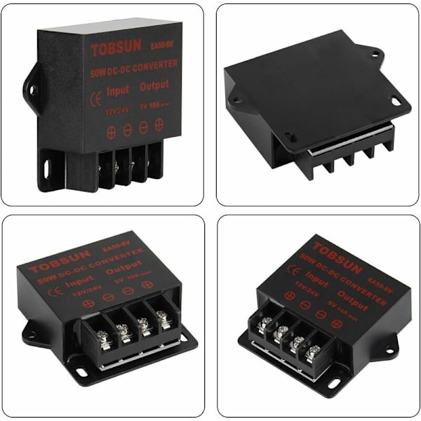 Konverterare Strömtransformator DC DC Spänningssteg-Ner 12V24V till 5V 10A 50W DC Buck-omvandlare Justerbar för LED-skärmar, Bil, El etc.
