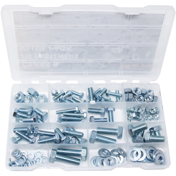 Utmärkt M6 m8 m8 m10 sexkantsbultar och brickset 128st