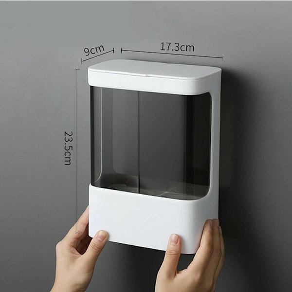 Pappersmuggdispenser för dryckesdispenser. Muggdispenser. Dammtät pappersmuggförvaringslåda Vit pappersmuggdispenser.