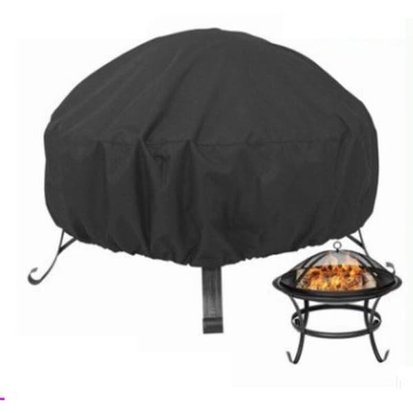 Eldstadsskydd Diameter 85 x 40 cm Vattentätt Eldstadsskydd UV-beständigt Rivtåligt 210D Oxfordtyg Grill Eldstadsskydd