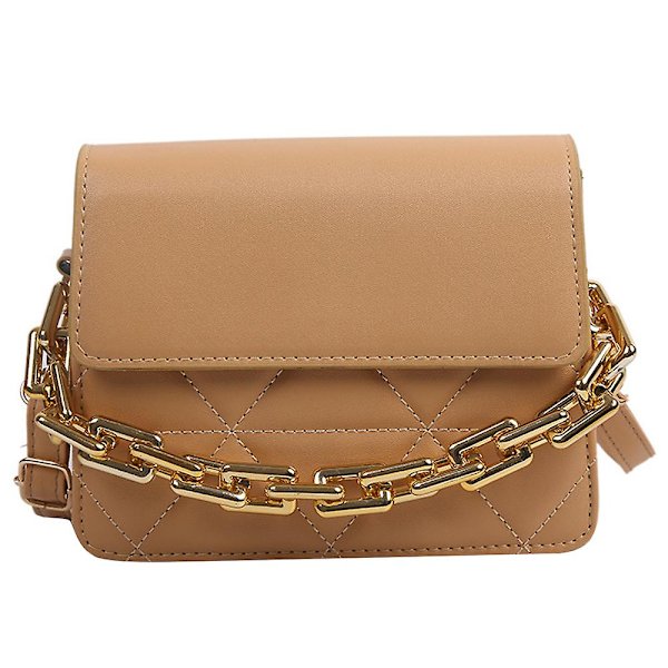 Crossbody-väskor för kvinnor, liten axelväska med kedjerem, handväska Khaki