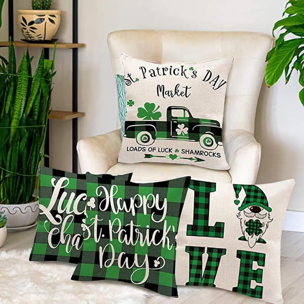 St. Patrick's Day Kuddeöverdrag för Hemmet - Familjen Överlevde
