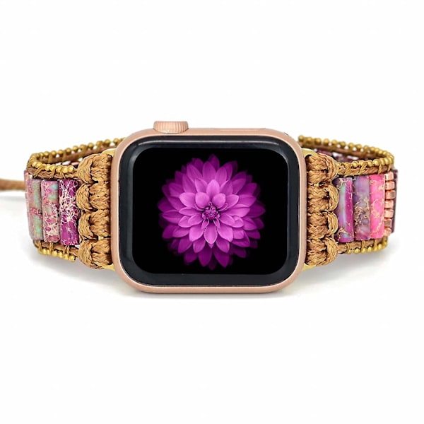 Boho Käsintehty Ranneke Yhteensopiva Apple Watchin kanssa Helmiranneke Naisille Rannekelaukku Yhteensopiva Apple Watchin kanssa Series 5/4/3/2/1 (s 5