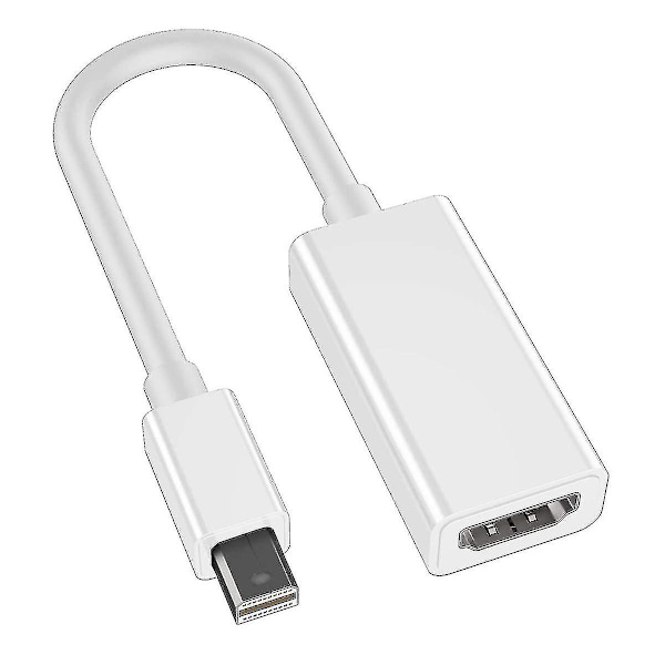 Mini Dp till Hdmi Honadapterkabel - Vit（Svart）