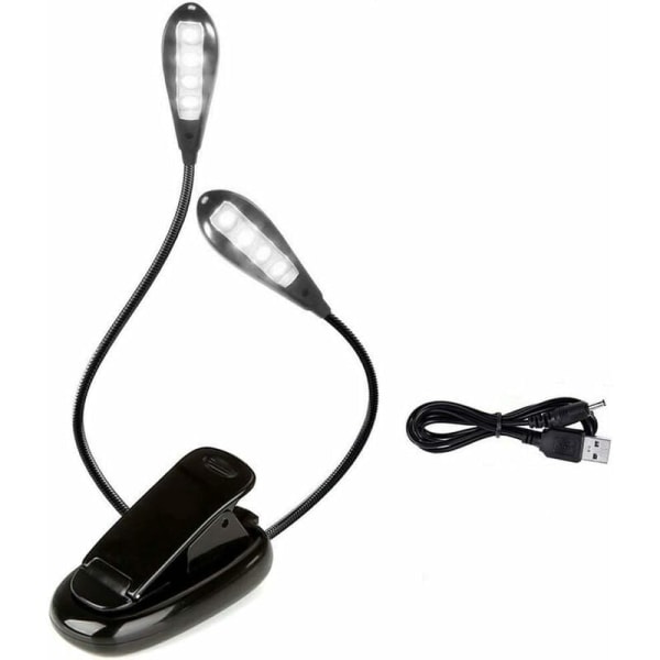 LED uppladdningsbart laddningsljus, uppladdningsbart och flexibelt dagsljus vitt reseljus clip light med parkeringsljusbelysning