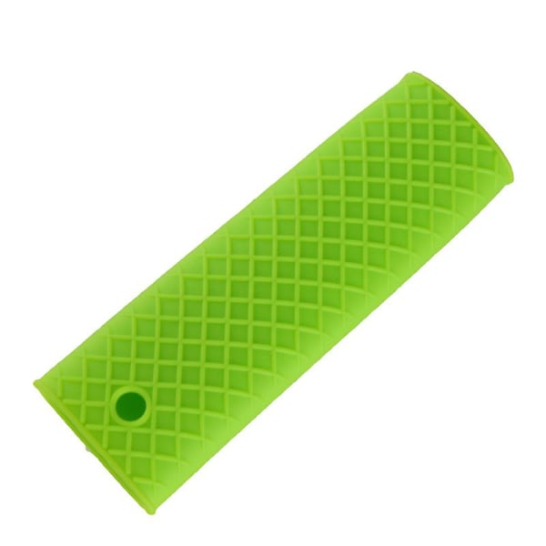 Slitstarka silikongrytahandtag Anti-slip stekpanna Handtag för kokkärl (grön) - 2 stycken