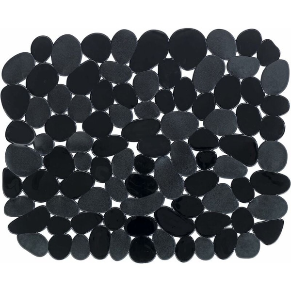 Diskbänksmatta Stone Noir, skyddar diskbänken, kan skäras till, plast, 30 x 40cm, svart