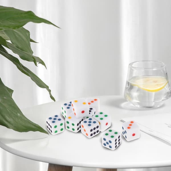 10 st akryltärningar tärningsspel pricktärningar för barfestspel