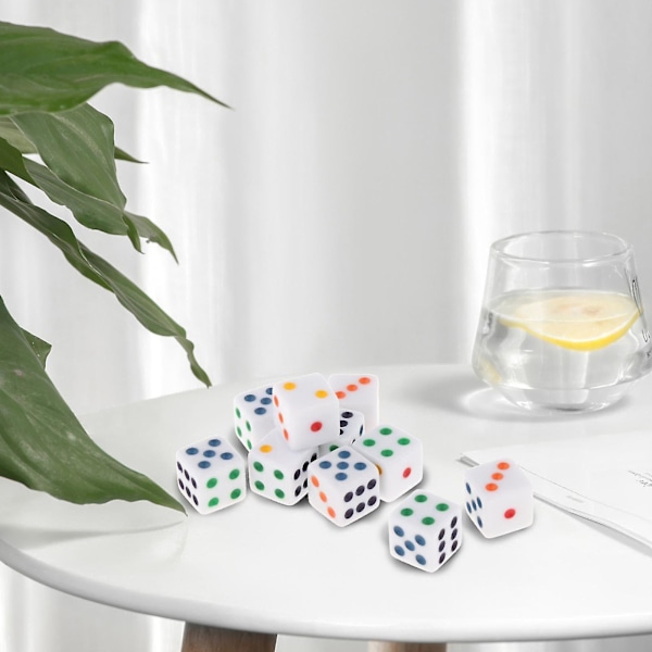 10 st Akryltärningar Tärningsspel Spottärningar för Bar Party Game