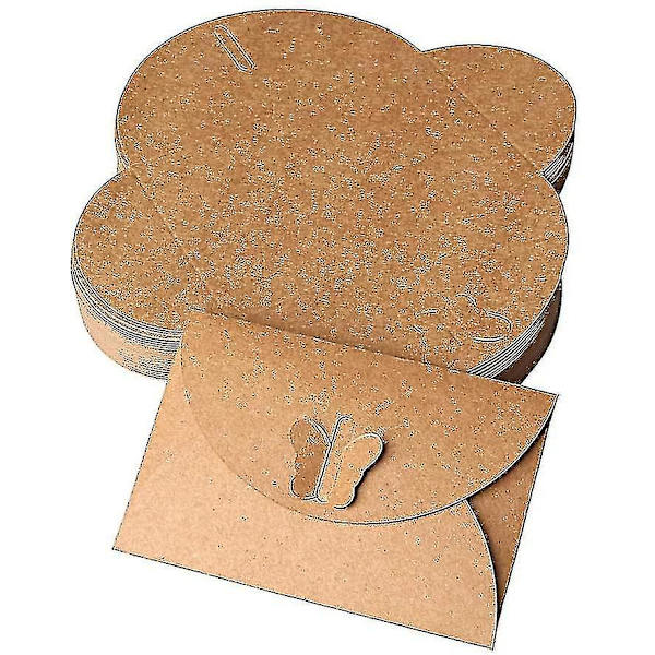 Mini-kortkuvert, 50-pack Thanksgiving presentkortkuvert med fjäril-1