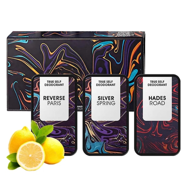3-pack fast set, 30g fast parfym för att förbättra intimiteten för män bestående parfymfickabalsam fast parfym
