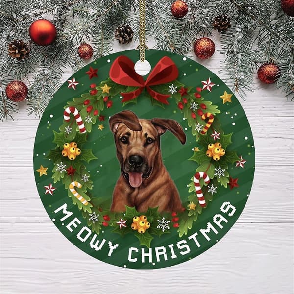 Julpynt med rolig hunddesign - Hängande julgranspynt