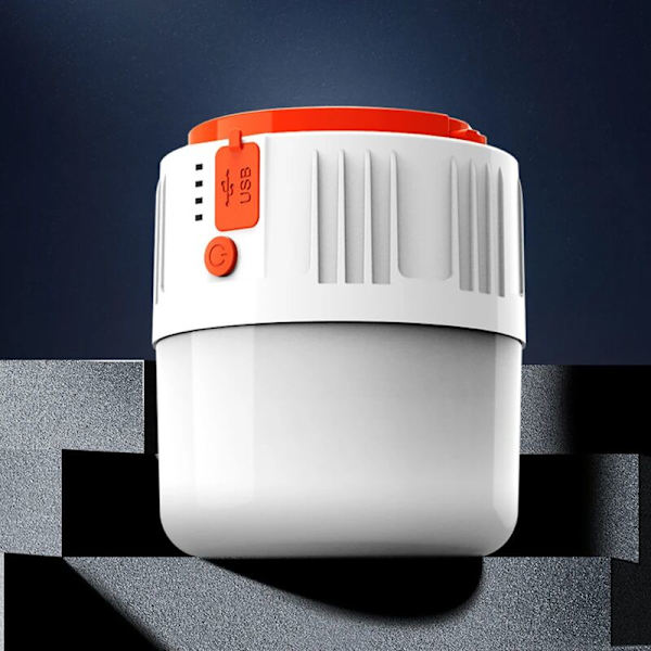 LED Solar V65 Solcellsladdad Campinglampa USB Uppladdningsbar Lykta Boll Utomhus Tältlampa Bärbar Nödbelysning Vandringslampa 1 Styck