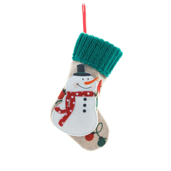 Julklappsstrumpor Linnepåsar Juldekorationer Ornament Jultomten Snögubbe Strumpor Godispåse