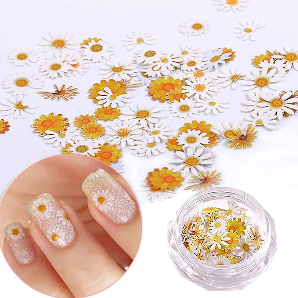Katea 3 Laatikkoa 3D Kukka Kynsi Tarroja Holografinen Simulaatio Kukka Lehti Kynsi Glitter Sekvenssit Akryyli Pailletit Romanttinen Daisy Kukka Suunnittelu Ultra T
