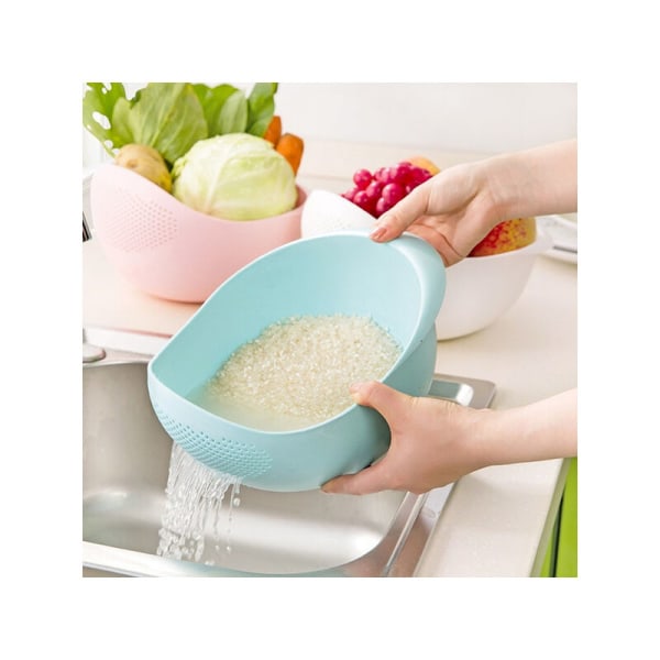 Multifunktionell hushållskök plast ris tvätt sil rengöring och filtrering fruktkorg grönsakskorg kök verktyg
