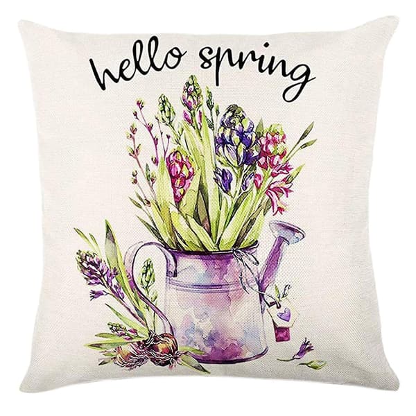 Vårfloral Kuddfodral med Glitter för Soffa, Kuddfodral för Heminredning