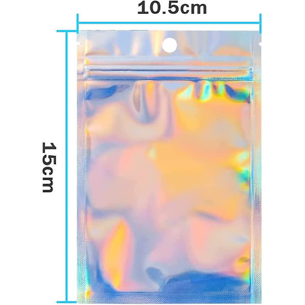 10,5x15cm 50 grepp lila återförslutbar förvaringspåse, polyeten blixtlåspåse