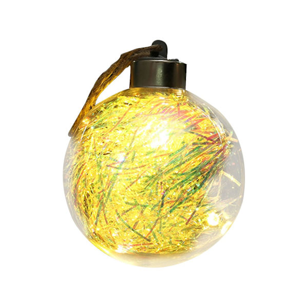 Julkula med LED-ljus, Transparent Julkula, Julgranshänge, Glödande