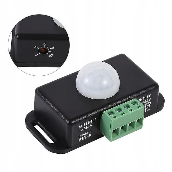 12v 24v PIR-sensor LED-dimmerbrytare rörelsesensor infraröd brytare svart