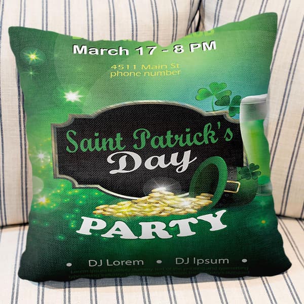 St. Patrick's Day Kuddeöverdrag för Hemmet - 'Survived Family' 