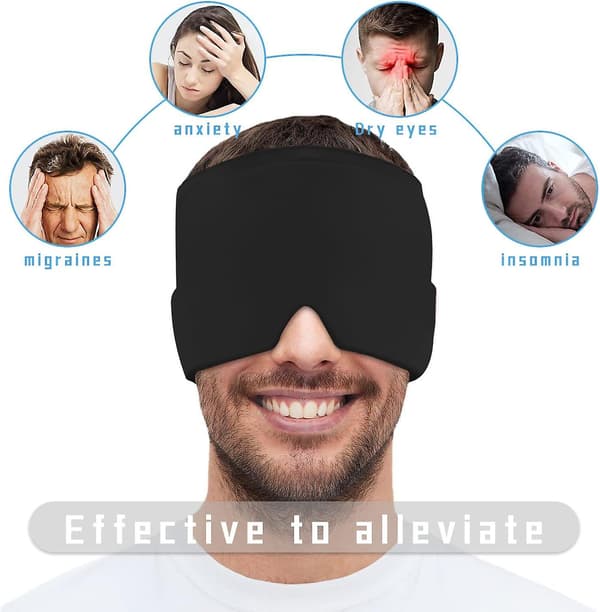 1 Cool Coletment Gel, Retractable Elastic Cooling Mask, Hot and Cold Compression Mask