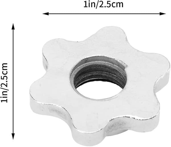 2PCS Spinlock Krage Hantel Skruvklämma Hantelstång Spinlock Silver