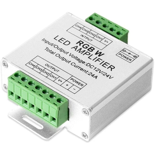 RGB/RGBW 5050 LED Strip forstærker controller fungerer med 4 pin/5 pin DC12V/DC24V 5050SMD strip