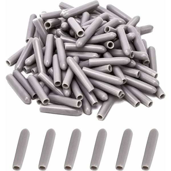 Diskmaskinslock [100 stycken], Diskmaskinskorgskydd, Diskmaskinslock för att skydda diskkorgsstift, Rostskydd (Grå)