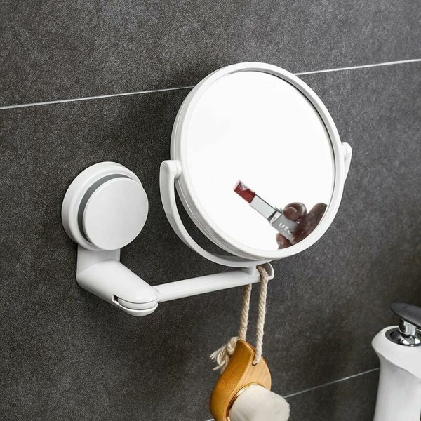 Wandmontierter Badezimmerspiegel mit Saugnapf Wandmontierter Schminkspiegel 360 ???? verstellbarer doppelseitiger Tischspiegel