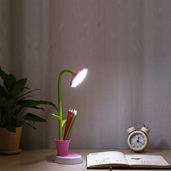 Sänglampa för barn, kreativ LED-skrivbordslampa med laddningsbar ögonvänlig touchsensor