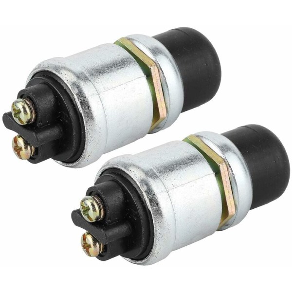 Tryckknappsswitch 2 st Horn Motorstart Switch SPST Tryckknapp Start Switch Vattentät Tryckknapp Start Switch 50A 12V för Bil Båt
