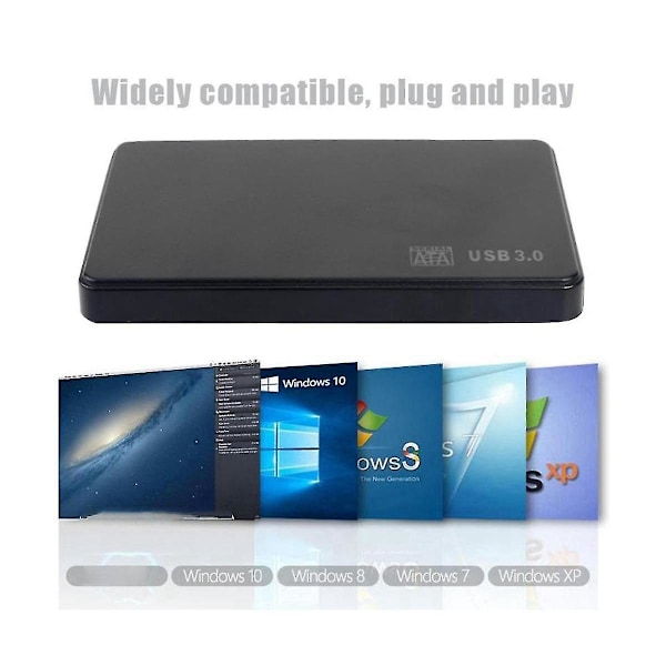 2,5 tum SATA till USB 3.0 Solid State Enclosure Mobil Hårddisk Kassett med USB3.0/2.0 Kabel för HDD SSD Extern Lagring