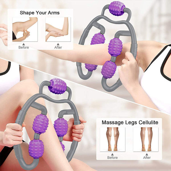 Hemma Benmuskelskumrulle Massagestav Lindra Efter Träningsträning Självmassager Lindra Smärta Facsia Djupvävnad Lila