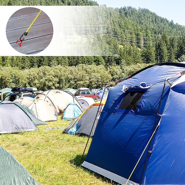 Utomhus buntat repset elastiskt tält rep elastisk klädstreck campingtillbehör bagagepackningsbälte