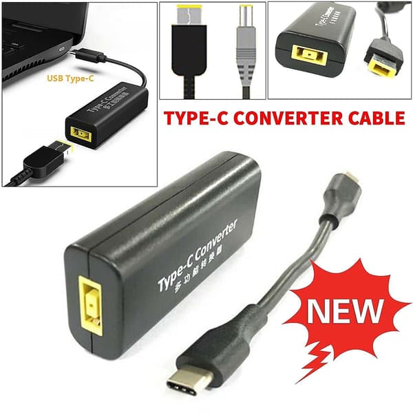 USB C till USB Typ C Adapterkontakt Omvandlare Hona Typ C för Thinkpad Lenovo Yo