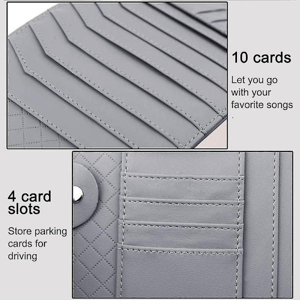 Solbriller Cd Solskærm Organizer Cd Dvds Opbevaringskasse Holder Læder Køretøjs Organizer Lommer Organisation Til Bil Kreditkort Lommer Solbriller P