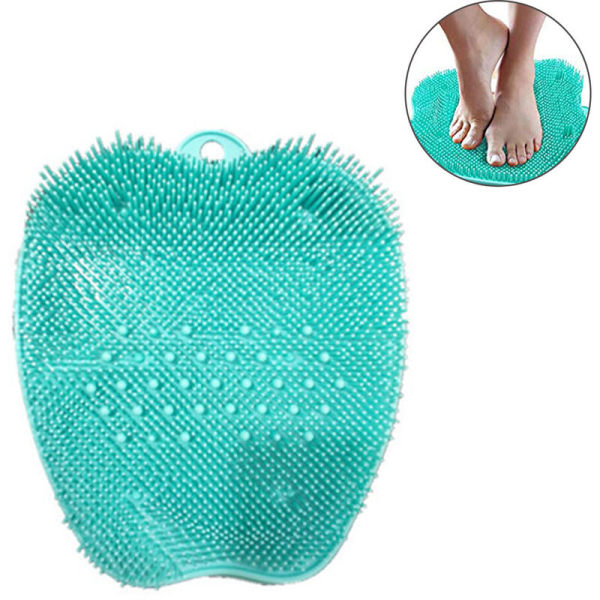 Shower Foot Massager Cleaner & Cleaner - Förbättrar fotcirkulationen och lindrar fotsmärtor (grå), grön