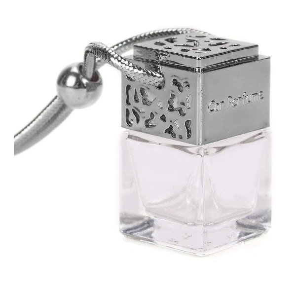 Bil parfym flaska hänge mini dekoration Hängande bil doft flaska prydnad 20 st Silver