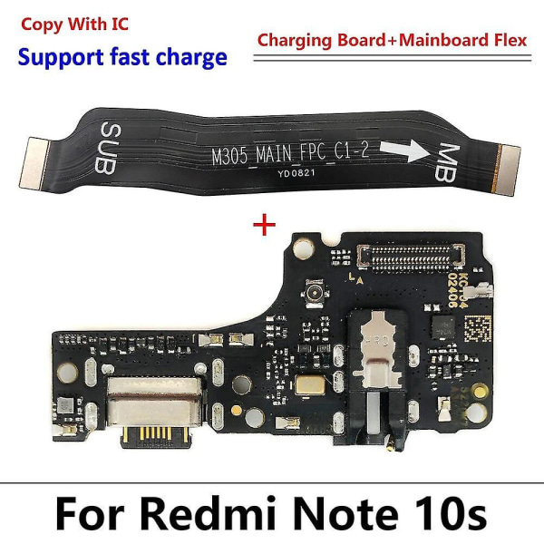 Ny reparation USB laddningsport Dockkortskontakt Main Fpc Moderkort Flex-kabel för Redmi Note 9 10 7 Pro 10s 11 4g 5g 8 Fast（12 Pro 5G USB Main）