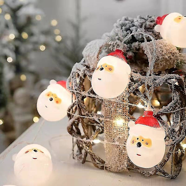 Wabjtam Christmas String lamppu vedenpitävä akku LED sisä- ja ulkokäyttöön koristeellinen yövalo