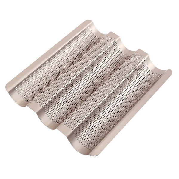 1 st Non-stick perforerad form fransk bröd bricka våg baka bakform mögel hem användning