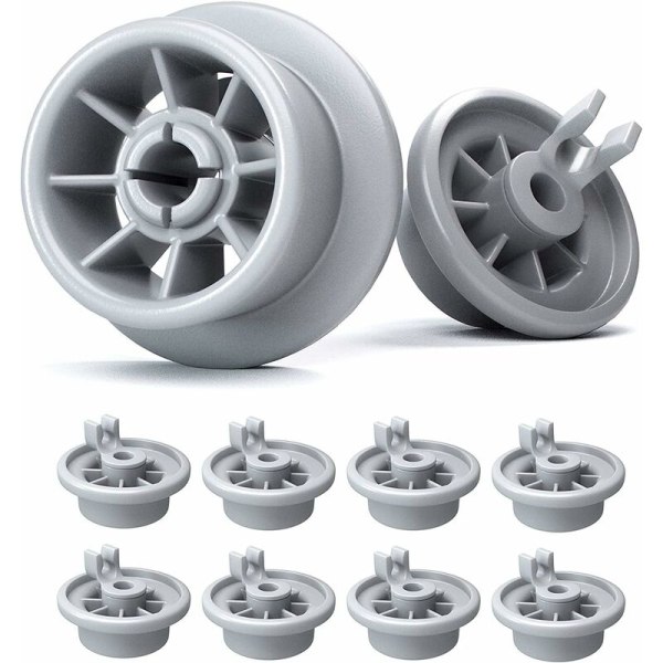 Set med hjul för diskkorg – Diskkorgshjul som är kompatibla med de flesta diskmaskiner – hjul för diskkorg (8 stycken)