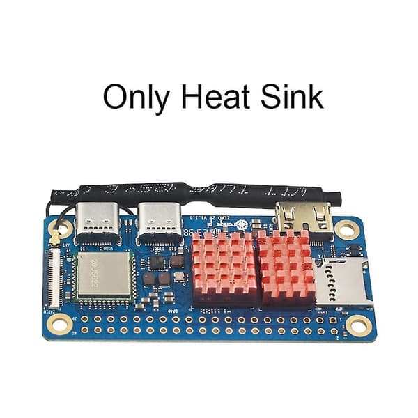 Ren koppar kylfläns för Orangepi Zero 2w, kylfläns för Orangepi Cpu moderkort, multifunktionell kylfläns