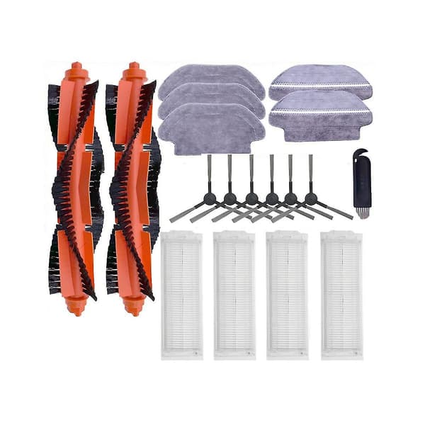 Reservedeler for Robot Vacuum Mop Pro 3c 2s - HEPA-filter, sidebørste, deksel for hovedbørste, moppholder, tilbehør