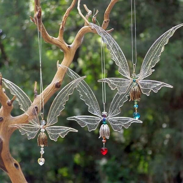 Creative Wind Chime Ingen Deformation Epoxy Resin Fairy Butterfly Angel Wind Bell til vindue