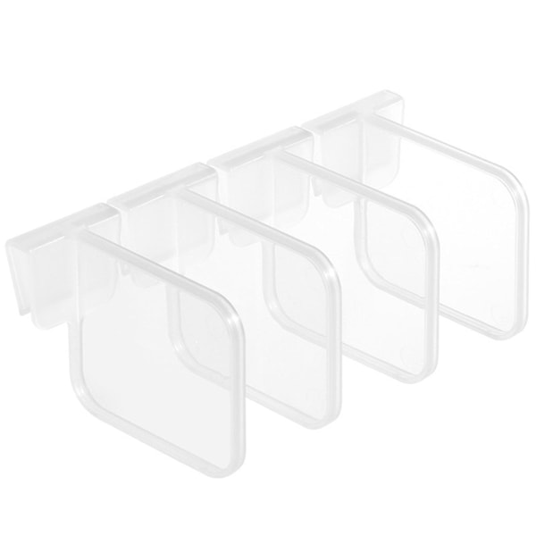 4 st kylskåpsdelare, justerbara, platsbesparande, PP, snäppfäste, förvaringsboxdelare, avdelare för hemmet