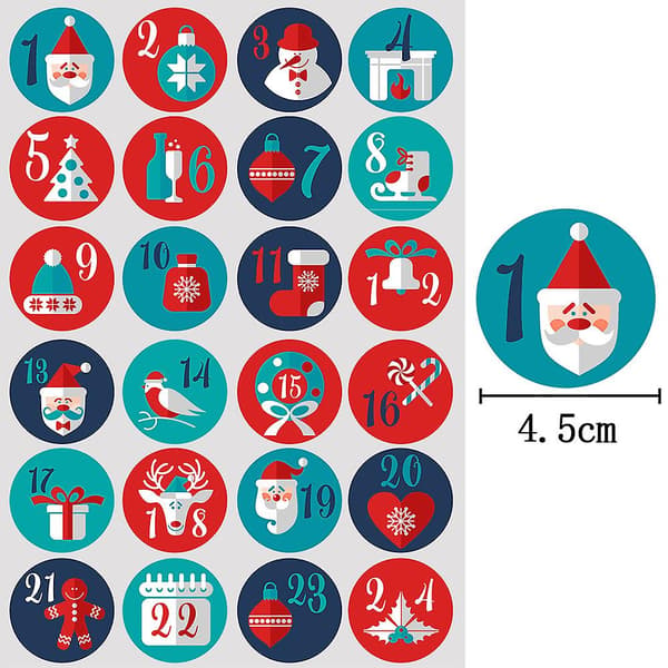 Gör-det-själv adventskalender hängande förpackningssträng