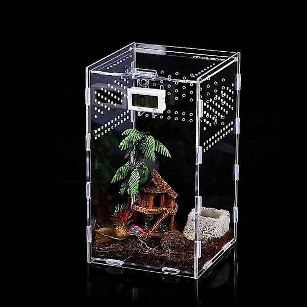 12 X 12 X 20 cm akryl reptil terrarium transparent reptil terrarium