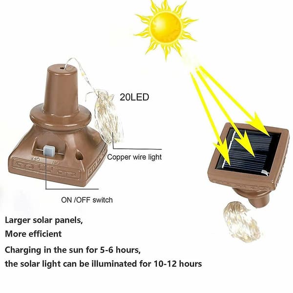 Solar Copper Wire Light String Multicolor